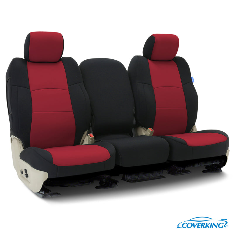 Product of Coverking CSC2A7FD7656 Custom Red Center/ Black Sides Neosupreme Seat Cover