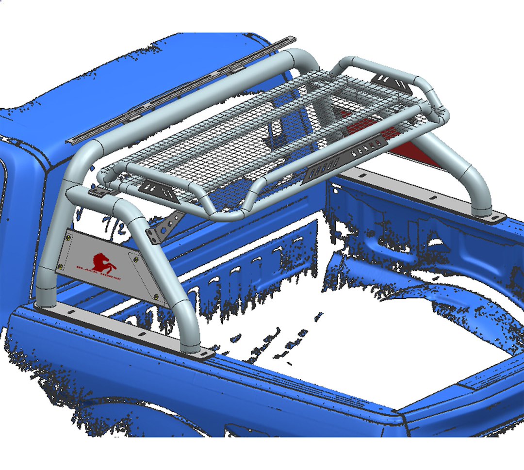 Product of Black Horse Offroad RB-BA1B Tubular Powder Coated Steel Truck Bed Bar