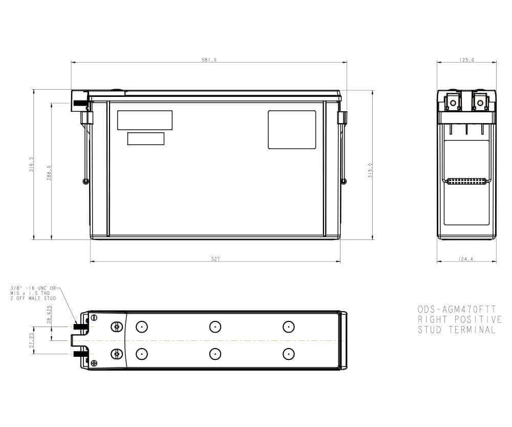 Product of Odyssey Battery Ods-Agm470ftt Battery