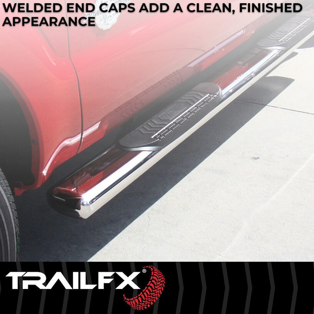 Product of TrailFX A8249S TFX 6" Oval Straight Side Bars Nerf Bar With Surface Steps