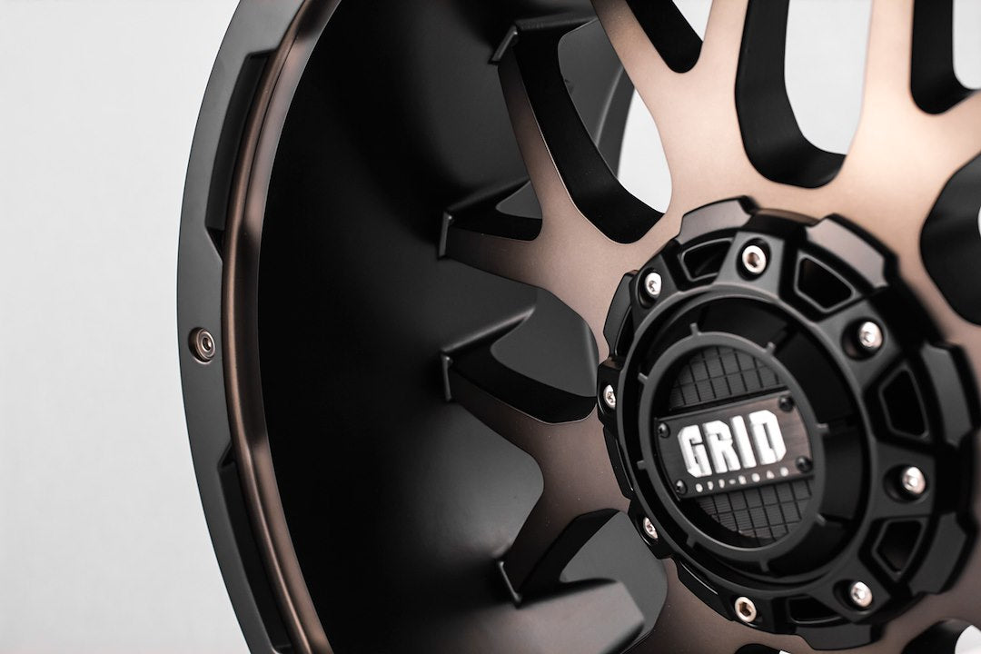 Product of Grid Wheels 20x9 Black With Metallic Dust Face Wheel - 6x5.50 Bolt Pattern