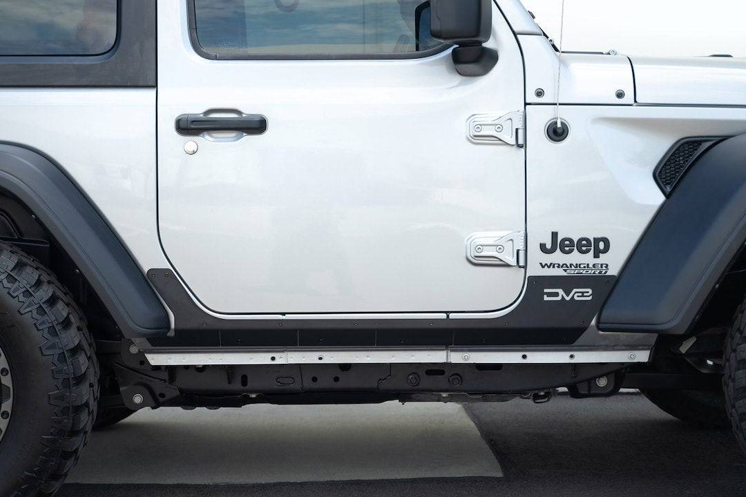 Dv8 Offroad Srjl-29 Rocker Panel Guard||2018-2023-Jeep-Wrangler-Jl-2-Door-Rock-Skins_Installed-06.Jpg||95||dv8srjl29||1629334