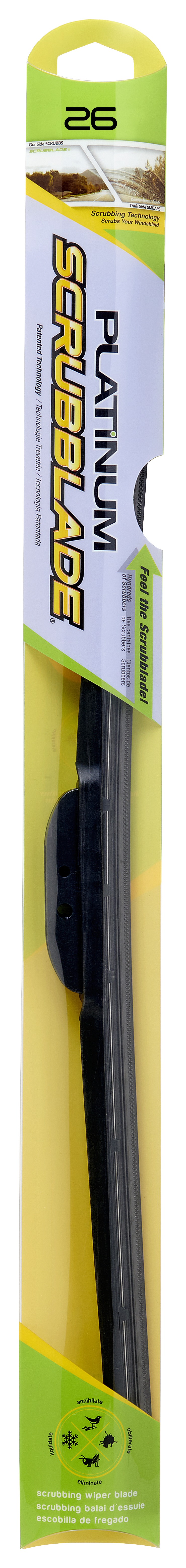 Scrubblade Hs2600 Windshield Wiper Blade||platinum26in-Pkg-Front_Edited-1.Png||88||scrhs2600||1522994