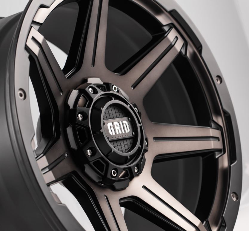 Product of Grid Wheels 20x9 Black With Natural Face And Dark Tinted Wheel - Not Applicable Bolt Pattern