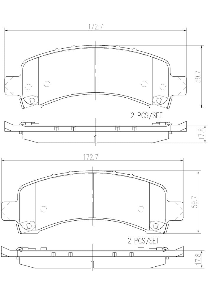 Product of Brembo P10055N Brake Pad - Set Of 4