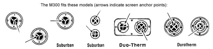 Jcj Enterprises M-300 Bug Screen - Rv Appliance||m300_Fits.Jpg||86||j6bm300||1270020