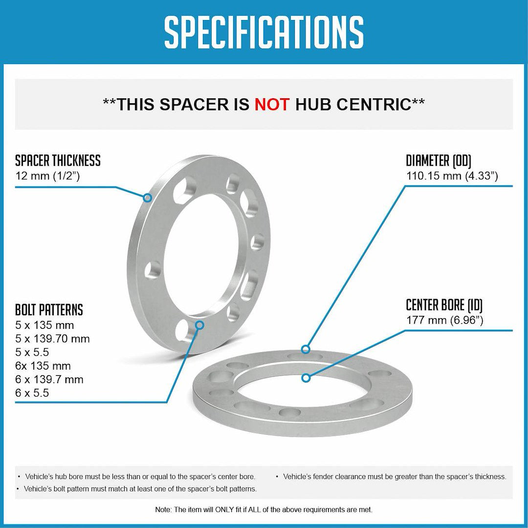 Product of Coyote Wheel Accessories 911130t-A Wheel Spacer