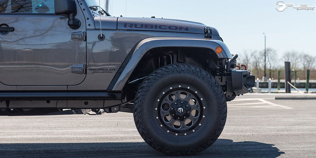 Product of Fuel Off Road 15x8 Black With Natural Accents Wheel - 5x4.75 Bolt Pattern