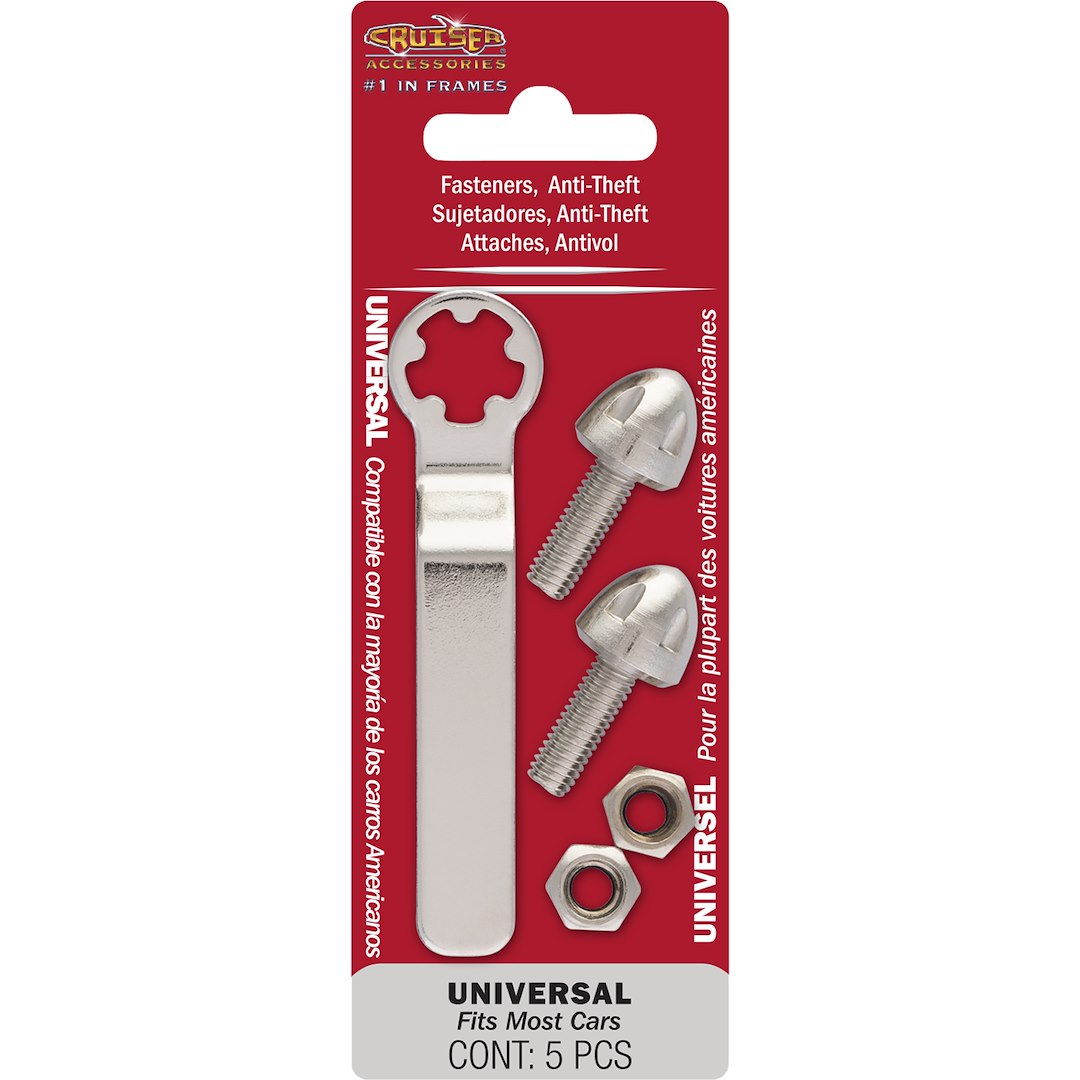 Cruiser 80733 License Plate Mounting Hardware||80733_P01-Fasteners_Anti-Theft-Inpack.Jpg||86||c3480733||1363870