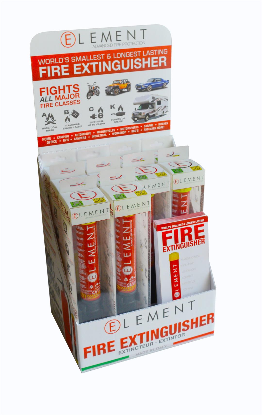 Product of Element Fire Extinguishers 50050 Point Of Purchase Display