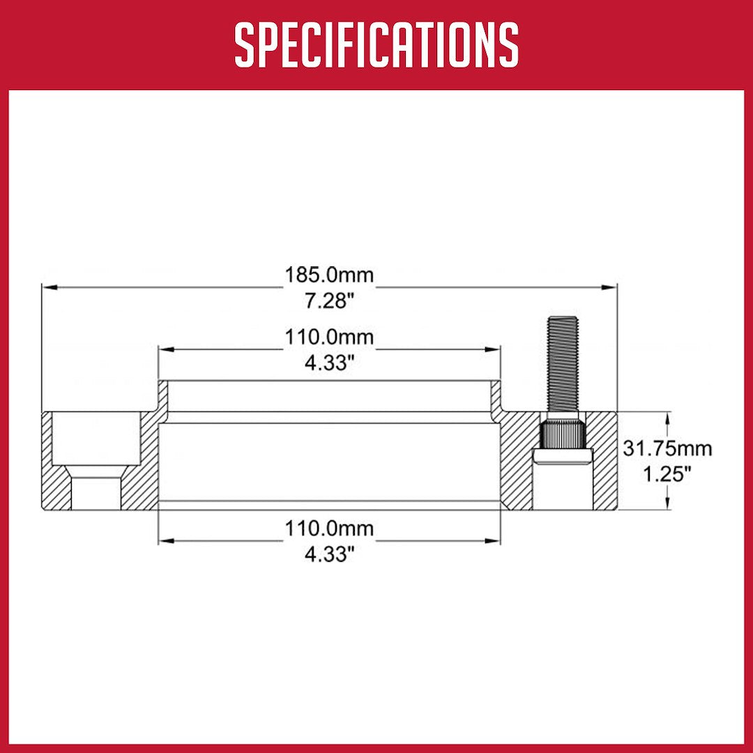 Coyote Wheel Accessories 5150-5150h-B110 Wheel Adapter||5_Specifications_64.Jpg||88||rev05150hb110||1306291