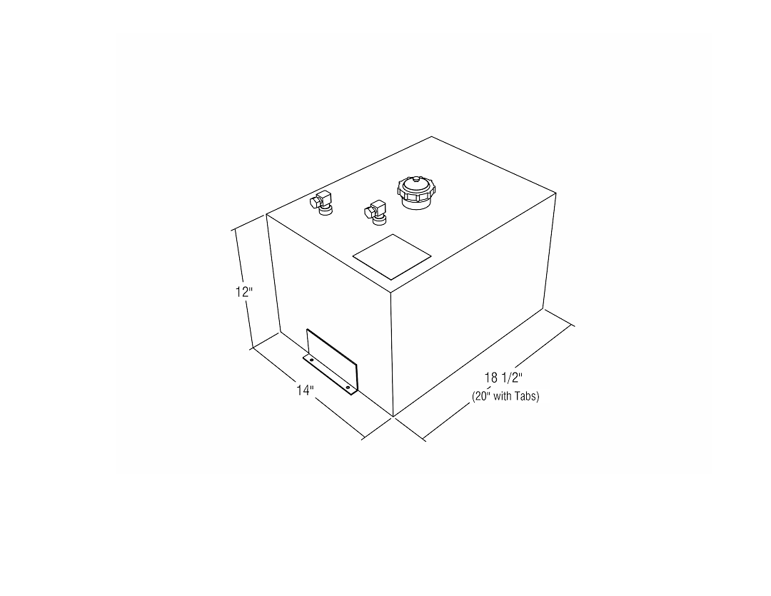 Product of RDS Tanks 59180 Rectangular 13 Gallon Auxiliary Fuel Tank