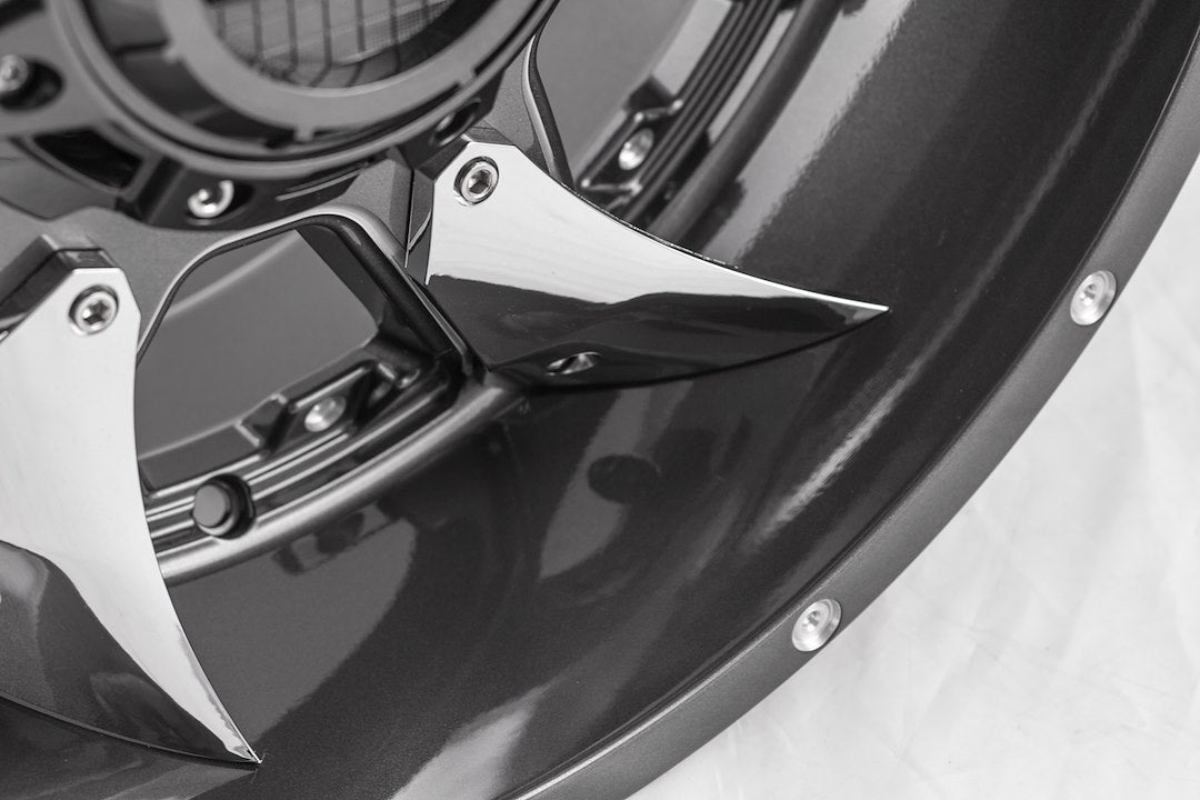 Product of Grid Wheels 24x14 Graphite With Natural Accents Wheel - 5x5.00 Bolt Pattern