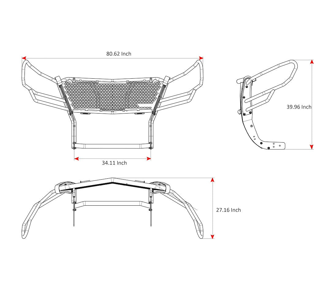 Product of Black Horse Offroad RU-DOSP19-B Grille Guard