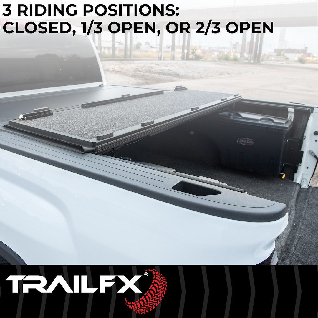 Product of TrailFX TFX Premium Flush Tri-Fold Hard Folding TFX1708 Tonneau Cover