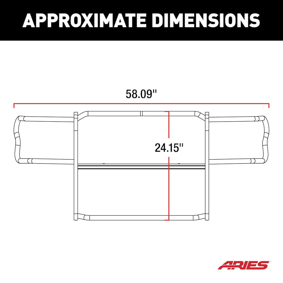 Product of Aries 1051 Grille Guard 1-Piece Black Semi Gloss Powder Coated