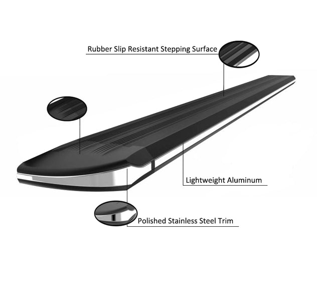 Product of Black Horse Offroad PR-J168BK Peerless Running Board