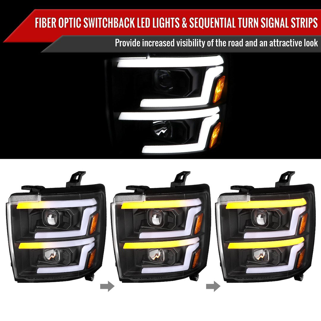 Spec-D Tuning 2lhp-Siv1525jm-Sq-Tm Headlight Assembly||||86||sdt1525jmsqtm||1918782
