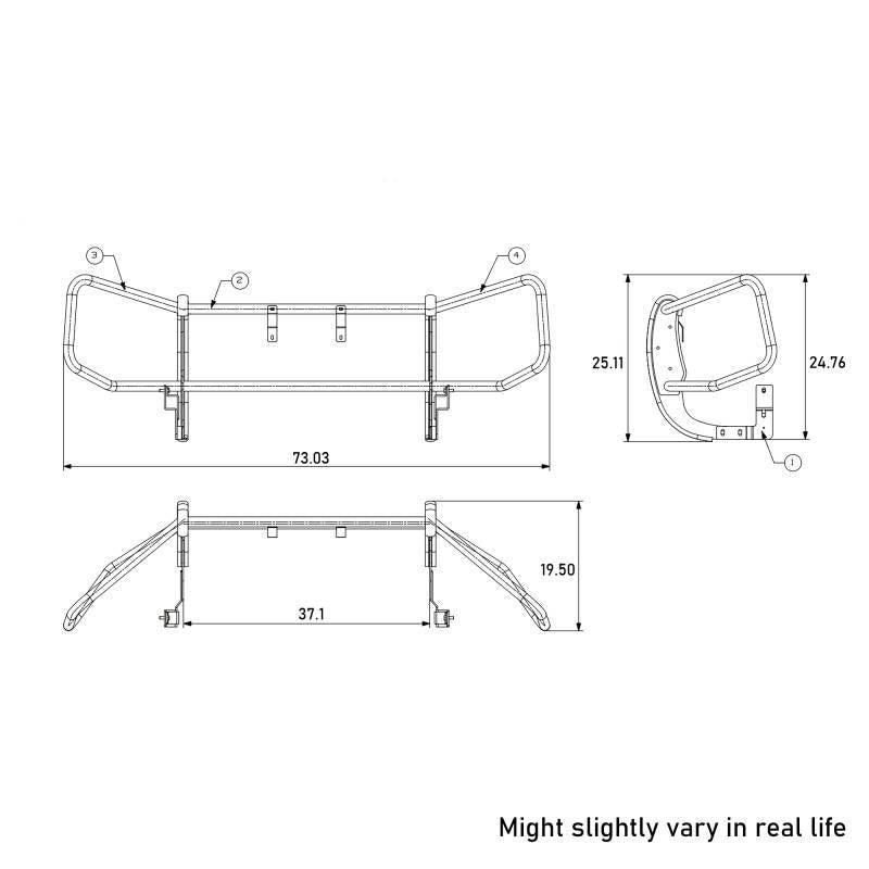 Black Horse Offroad 15tyr4a-19 Bumper Guard||15tyr4a-19_5.Jpeg||89||blk15tyr4a19||2344542