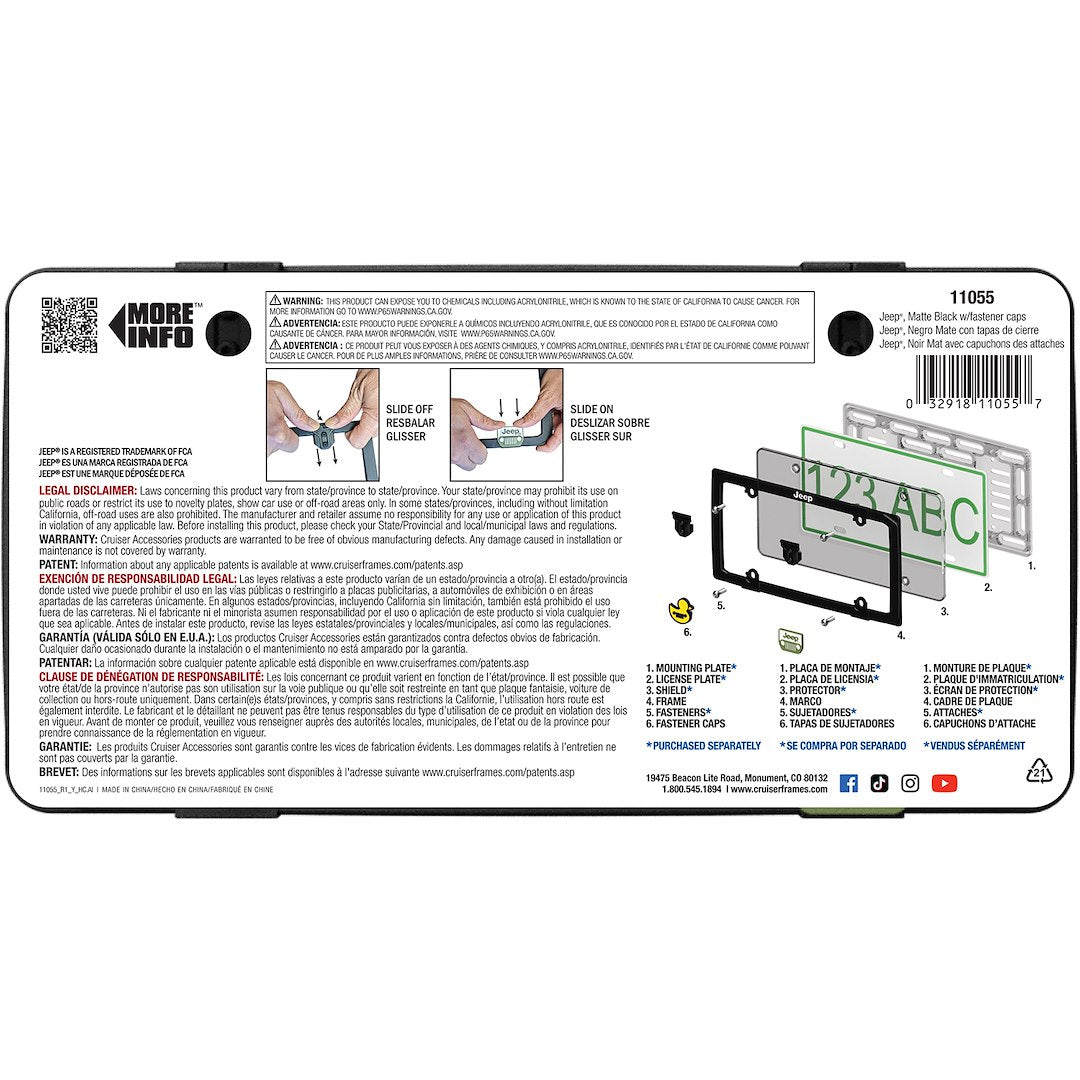 Cruiser 11055 License Plate Frame||11055_P02-Jeep-Backpack.Jpg||87||c3411055||1488673