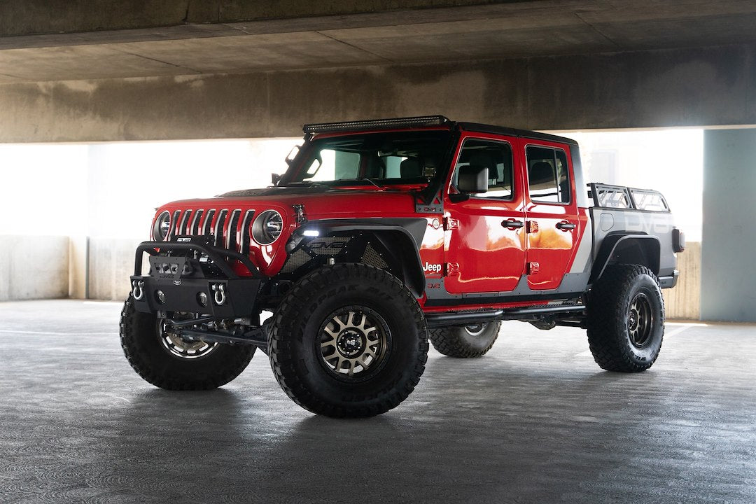 Dv8 Offroad Fdgl-07 Fender Flare||2020-2023_Jeep-Gladiator-Jt-Slim-Fender-Flares_Installed-01.Jpg||94||dv8fdgl07||1627464