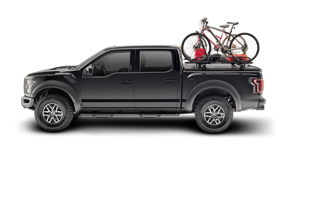 Product of N-Fab F1585CC-TX Cab Length Nerf Bar With Drop Down Steps