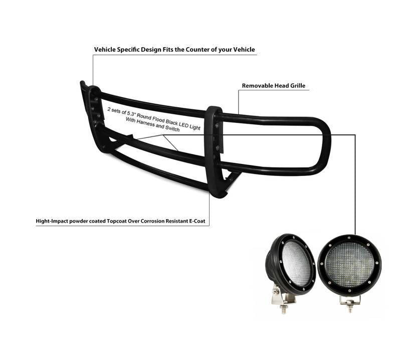 Black Horse Offroad 17ft20ma-Plfb Grille Guard||||95||blk17ft20mafb||2007169