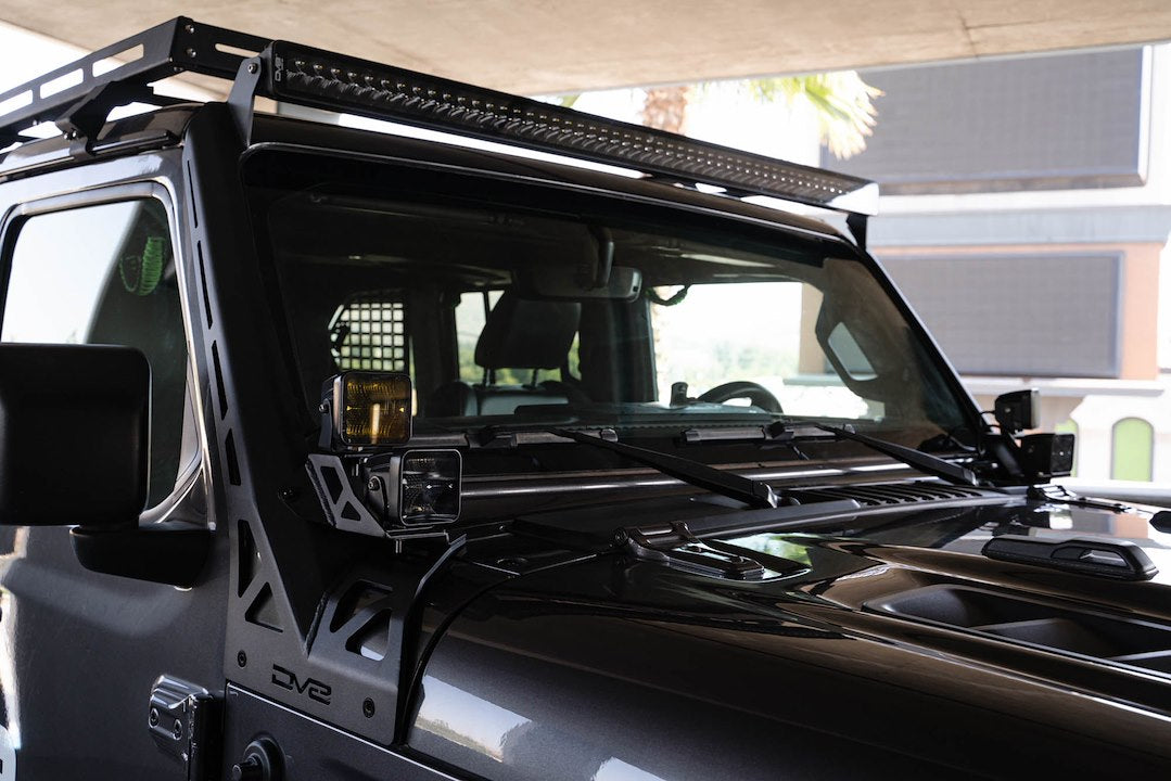 Dv8 Offroad Lbjl-10 Light Bar Mounting Kit||2018-2023-Jeep-Wrangler-Jl-_-Gladiator-Jt-Light-Bar-Mount_Installed_4.Jpg||93||dv8lbjl10||1627964