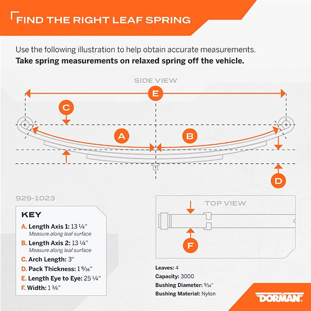 Product of Dorman (Oe Solutions) 929-1023 Leaf Spring