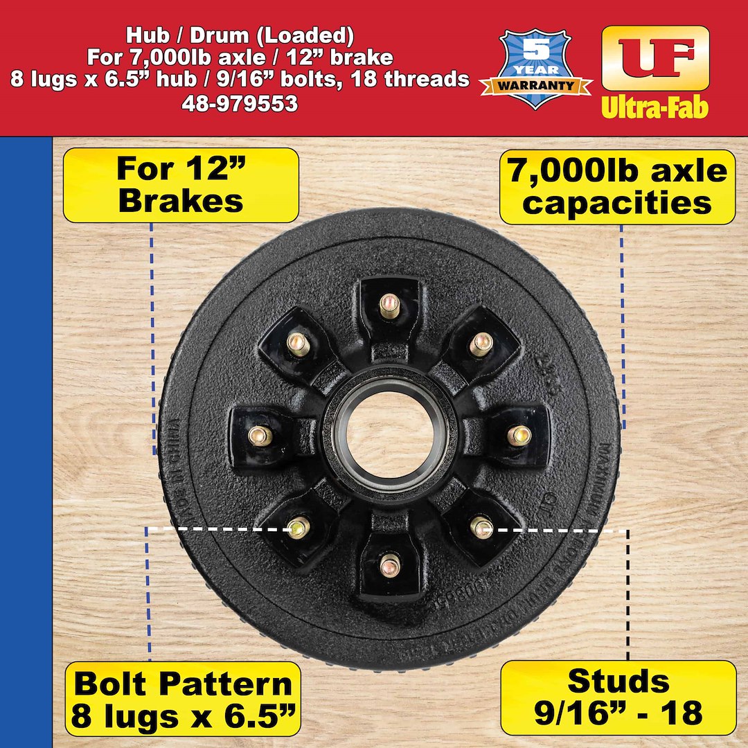 Ultra-Fab Products 48-979553 Trailer Brake Hub Assembly||48-979553_7.Jpg||92||u2948979553||1722315