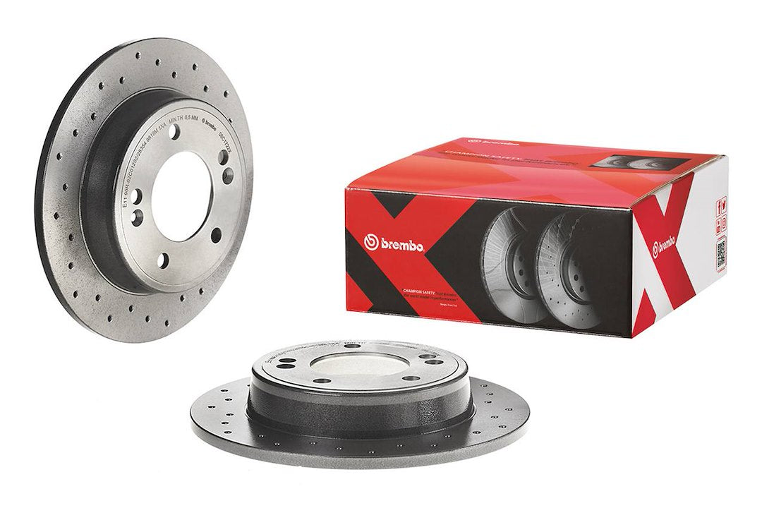 Product of Brembo 08C1722XC02 Xtra Solid Cross Drilled 1 Piece Brake Rotor