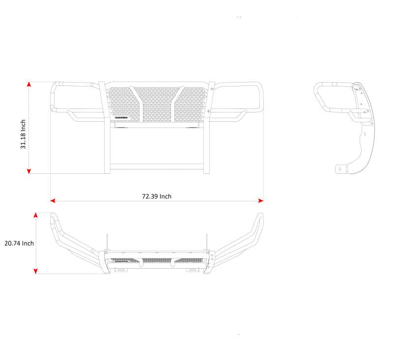 Black Horse Offroad Ru-Tota05-B-Plfr Grille Guard||ru-Tota05-B-Plfr_11.Jpg||95||blkota05bplfr||2238905