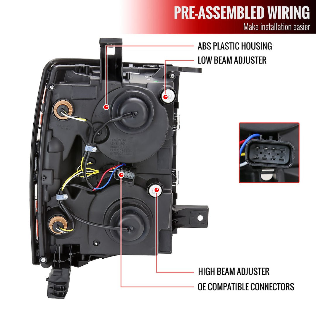 Spec-D Tuning 2lhp-Siv14jm-C-Sq-Rs Headlight Assembly||2lhp-Siv14jm-C-Sq-Rs_7.Jpg||92||sdtv14jmcsqrs||1563933