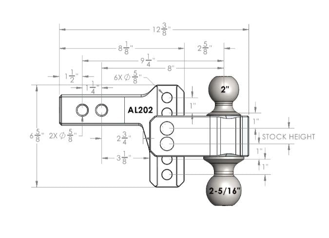 Bulletproof Hitches Al202 Trailer Hitch Ball Mount||al202_8.Jpg||93||bphal202||1736294