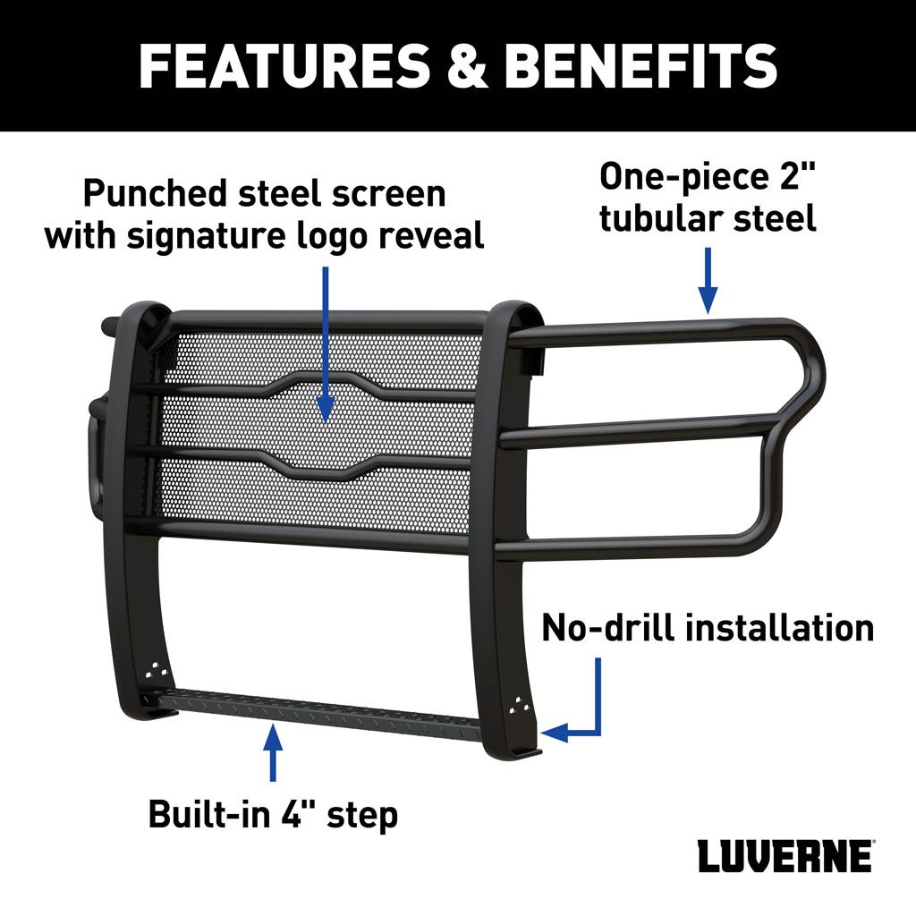 Product of Luverne 321803 Grille Guard 1-Piece Black Powder Coated