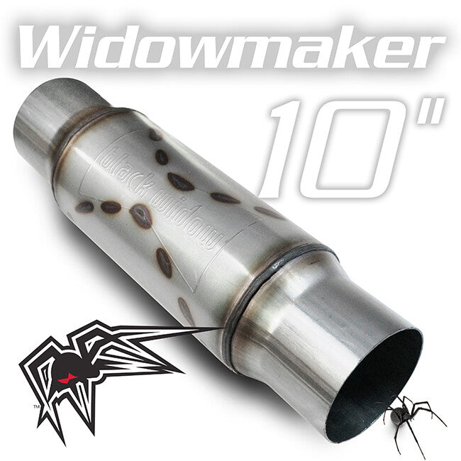 Product of Black Widow Exhaust BW0013-4 Widowmaker Stainless Steel Exhaust Muffler