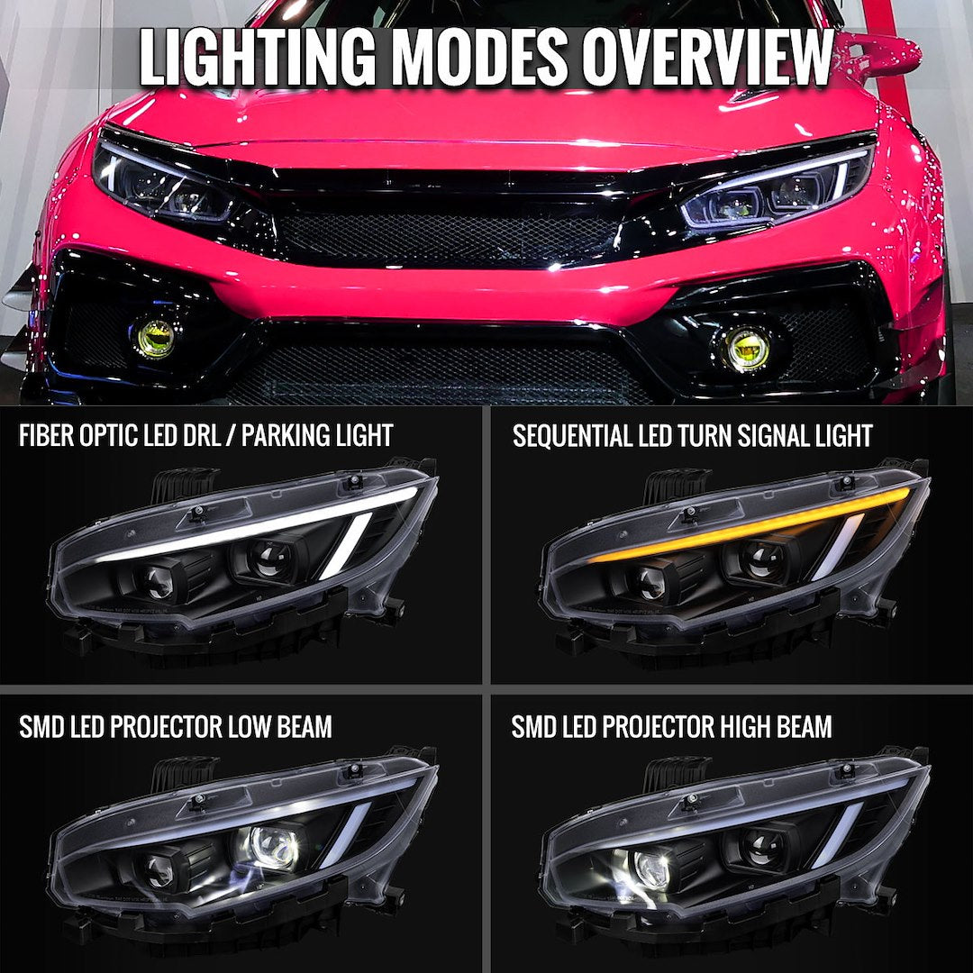 Spec-D Tuning Lhe-Cv16jm-Sq-Tm Headlight Assembly||lhe-Cv16jm-Sq-Tm_6.Jpg||91||sdtlhe6jmsqtm||2219530