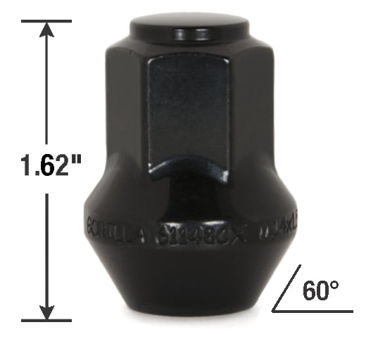 Product of Gorilla 61148FSBC 60 Degree Conical Bulge 14x1.5 Lug Nut