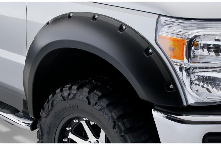 Product of Bushwacker 20914-02 Pocket Style/ Exposed Fasteners Black Fender Flare - Set Of 4