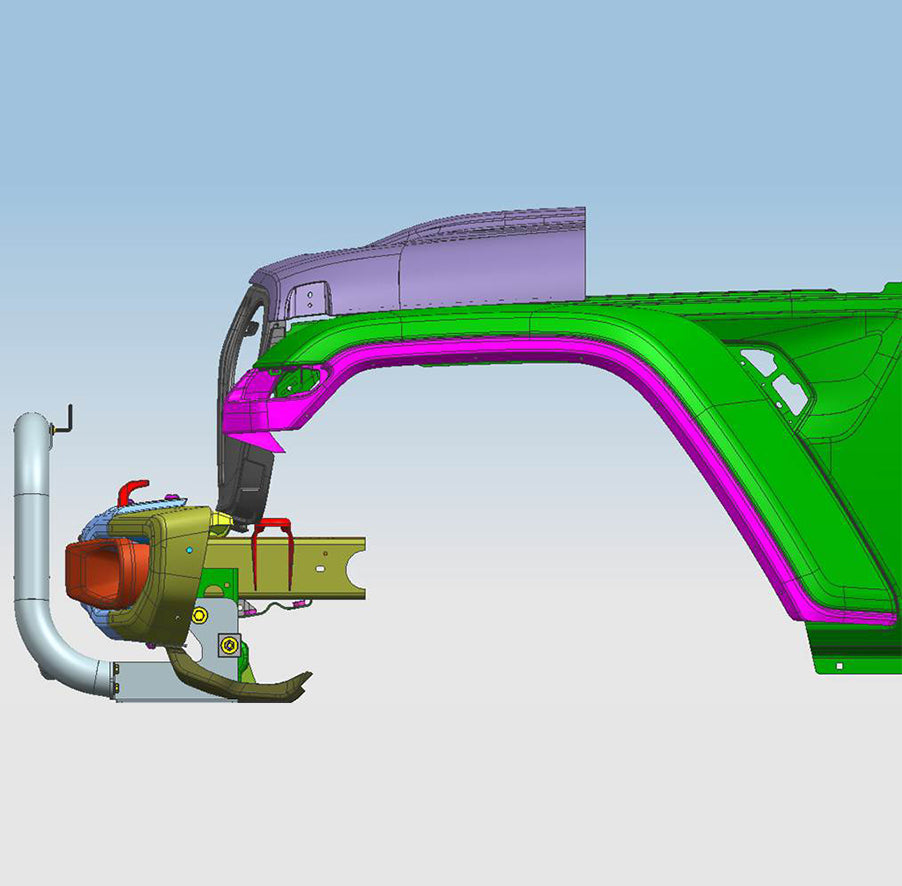 Product of Black Horse Offroad MBT-MJ105 Bull Bar  with skid plate