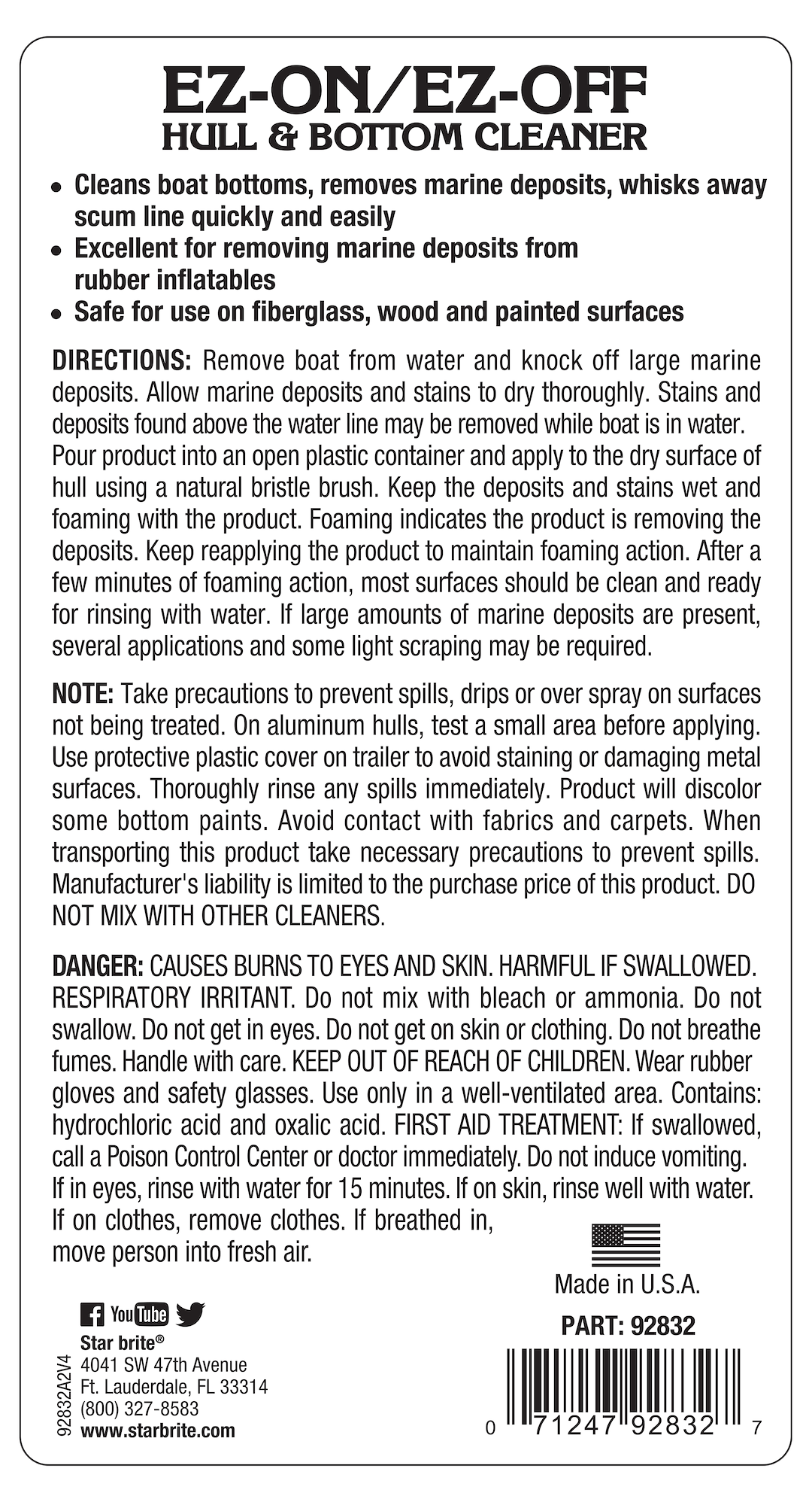 Product of Star Brite 092832 Hull Cleaner