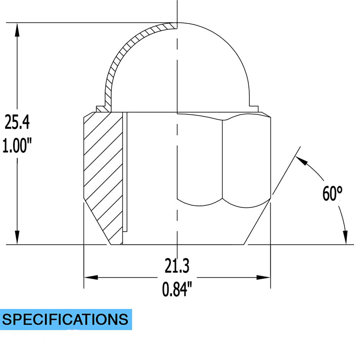 Product of Coyote Wheel Accessories 17KX44 60 Degree Conical 12x1.25 Lug Nut