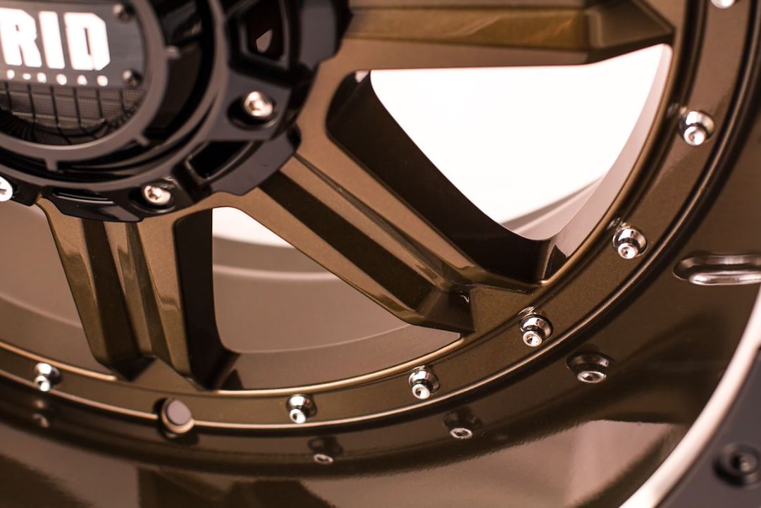 Product of Grid Wheels 17x9 Bronze With Black Lip Wheel - 5x5.90 Bolt Pattern