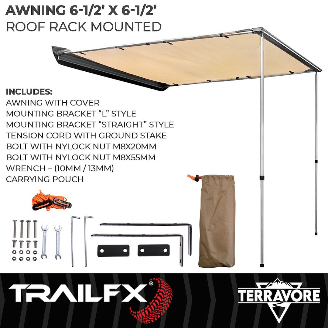 Product of TrailFX AWN001 SUV/Pickup Overlanding Manual Awning , Tan Solid