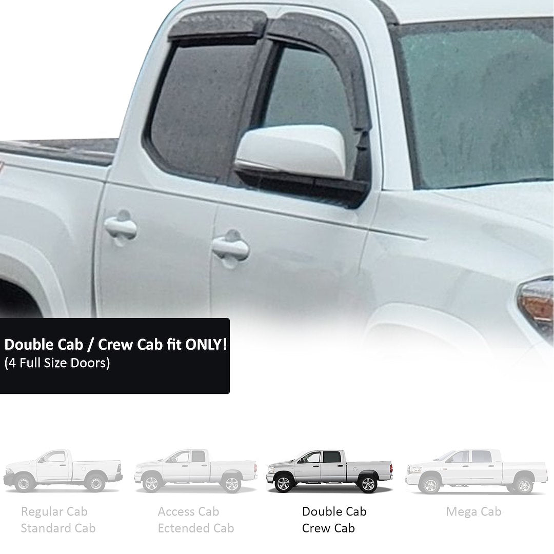 Product of Black Horse Offroad 141648 Inside Channel Rainguard