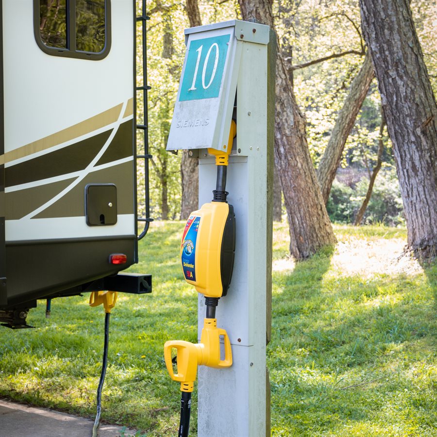 Product of Camco 55306 120 Volt 50 Amp Surge Protector