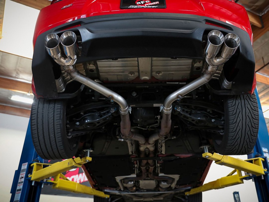 Product of Advanced FLOW Engineering 49-44119NM-P Mach Force XP Axle Back System Dual Exhaust System Kit