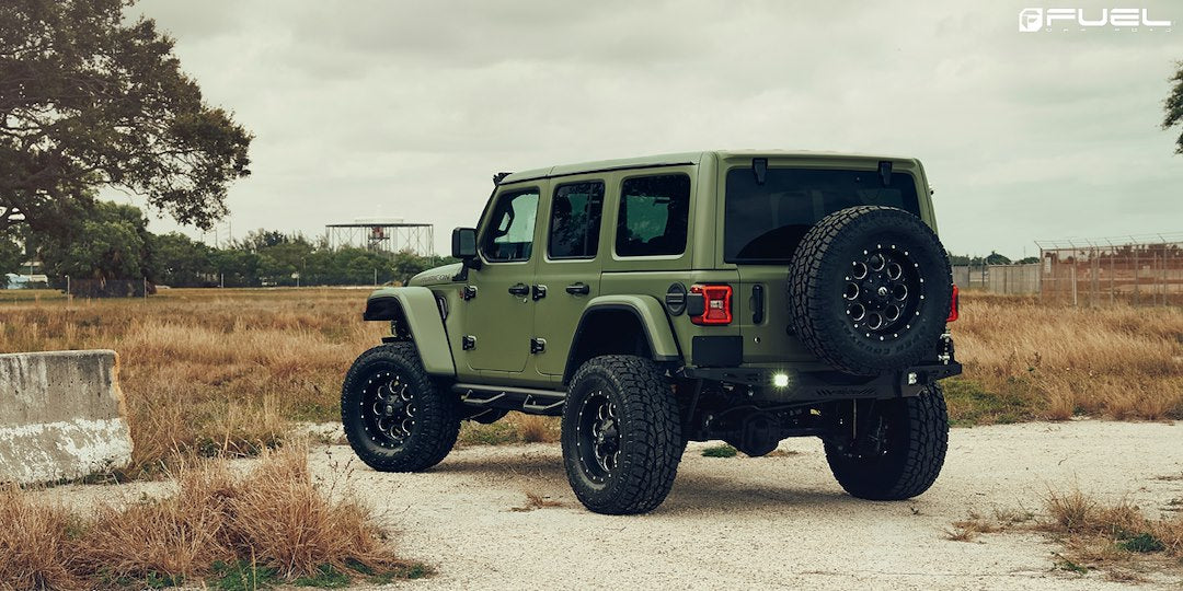 Product of Fuel Off Road 15x8 Black With Natural Accents Wheel - 5x4.75 Bolt Pattern