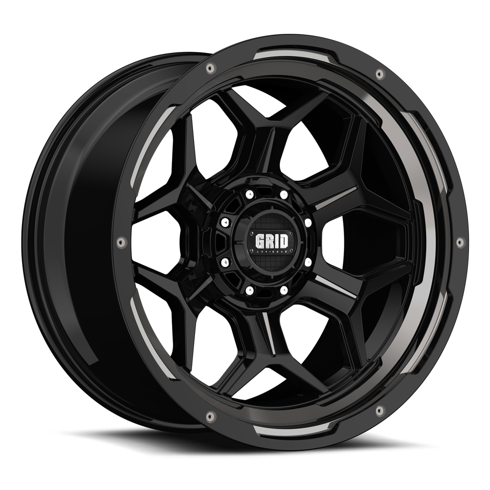 Product of Grid Wheels 20x9 Black With Natural Lip Wheel - Not Applicable Bolt Pattern