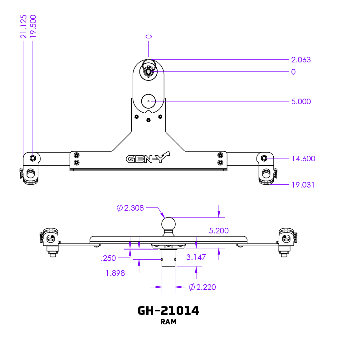 Gen-Y Hitch Gh-21014 Gooseneck Trailer Hitch Ball||gh-21014_4.Png||89||gyhgh21014||1737428